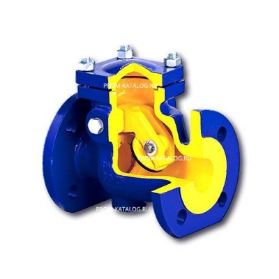 Клапан обратный поворотный Zetkama 302A - Ду80 (ф/ф, PN16, Tmax 300°C, исполнение №01)