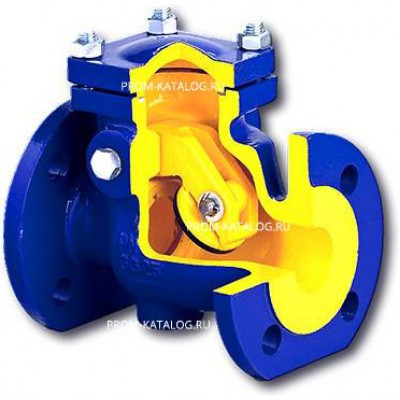 Клапан обратный поворотный Zetkama 302A - Ду50 (ф/ф, PN16, Tmax 300°C, исполнение №01)