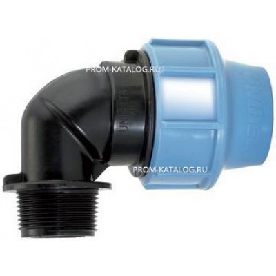 Переход на наружную резьбу угловой UNIDELTA 1008 - 20 x 3/4" (для труб ПНД, резьба пластиковая)