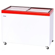 Ларь морозильный Снеж МЛП-400 (вентилятор, замок) красный