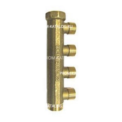 Коллектор (вход 3/4" выходы 1/2") для трубопровода GENERAL FITTINGS 51045-3/4-1/2-T4