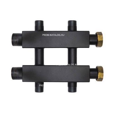 Коллектор котельной разводки WARME WKD180.K - 1"1/2 на 1+1(1"1/4НР) + 1(1"1/2НГ) контур (130-180кВт)