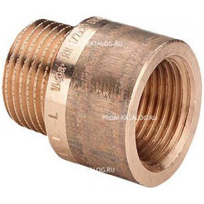 Удлинитель резьбовой Viega 3525 - 3/4" длина 40 мм (НР/ВР, бронза без покрытия)