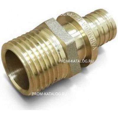 Переход на наружную резьбу Varmega Slide-fit - 16 x 1/2" (латунь, для труб из сшитого полиэтилена)