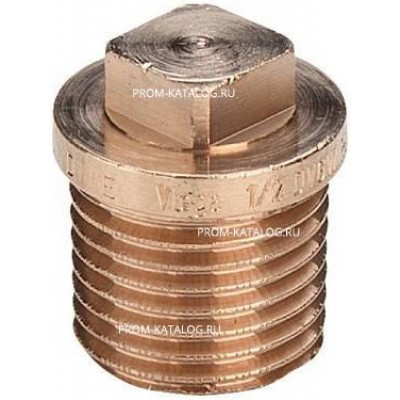 Заглушка с наружной резьбой Viega 3290 - 1/2" (бронза без покрытия)