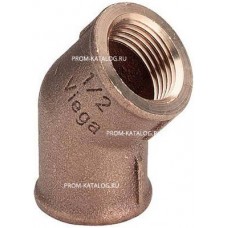 Отвод 45° Viega 3121 - 1/2" (ВР/ВР, резьбовой, бронза без покрытия)