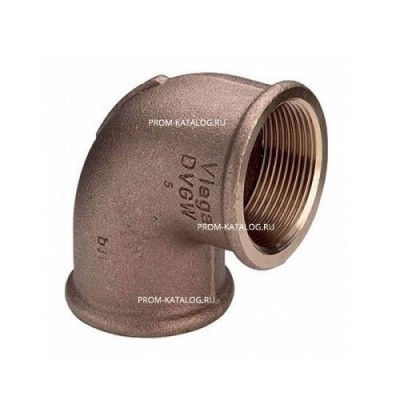Отвод 90° редукционный Viega 3090 - 3/4" x 1/2" (ВР/ВР, резьбовой, бронза без покрытия)