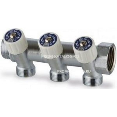 Сантехнический коллектор 1"х3/4"х3 TE-SA 203TG50-065-03