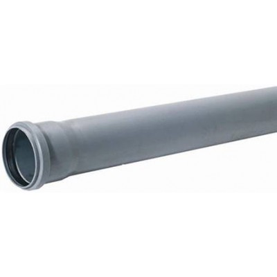 Труба для внутренней канализации СИНИКОН Standart - D40x1.8 мм, длина 1000 мм (цвет серый)