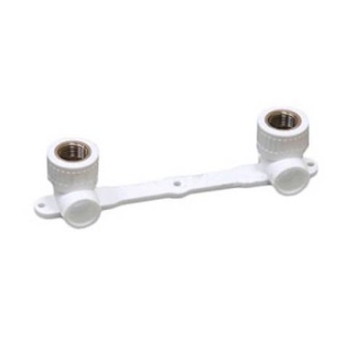 Водорозетка двойная Fusitek - 20 x 1/2" (для полипропиленовых труб под пайку, цвет белый)