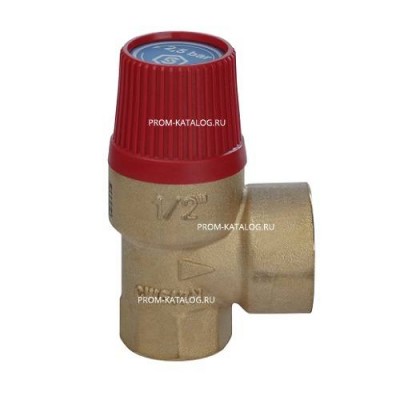 Клапан предохранительный STOUT - 1/2", сброс 3/4" (ВР/ВР, Рн 2.5 бар, для систем отопления)