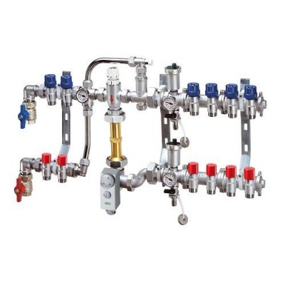Узел коллекторный в сборе FAR 3483 - 1 на 2 и 3 контура М24x19 (PN10, Tmax 100°C)