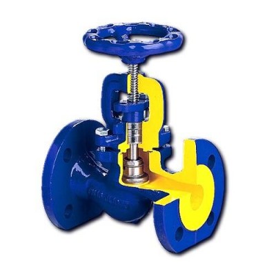 Клапан запорный Zetkama 215F - Ду40 (ф/ф, PN40, Tmax-400°C, стальной, исполнение №01)