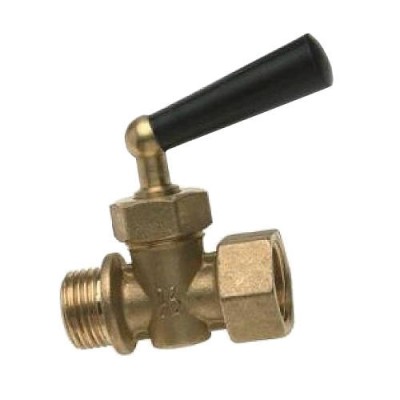 Кран запорный для манометра STOUT - 1/2 (НР/ВР, PN16, Tmax 50°C)
