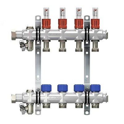 Коллекторная группа для теплого пола ELSEN EMi03 - 1 на 2 контура 3/4 Евроконус