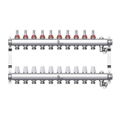 Коллекторная группа для теплого пола Wester W902 - 1 на 12 контуров 3/4 Евроконус