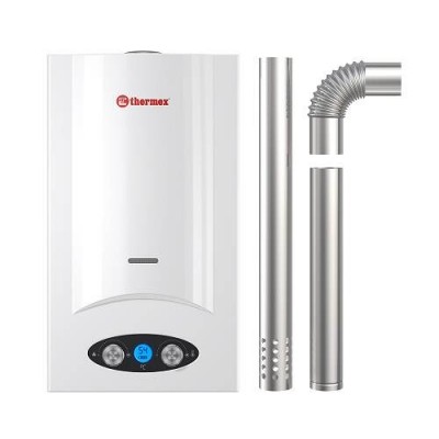 Водонагреватель газовый проточный Thermex G 20 TD Pro - 20,0 кВт (дымоход в комплекте)