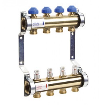 Коллекторная группа для теплого пола WATTS HKV/T - 1на 8 контуров 3/4 евроконус