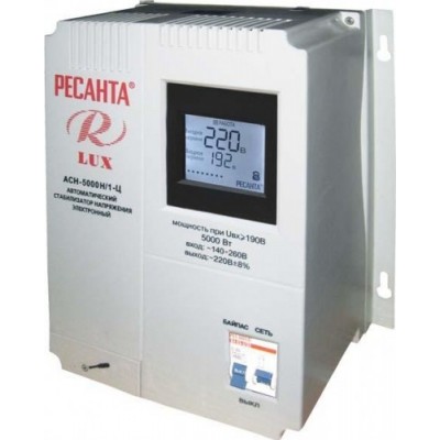 Стабилизатор напряжения РЕСАНТА АСН- 5000 Н/1-Ц Lux [63/6/16]