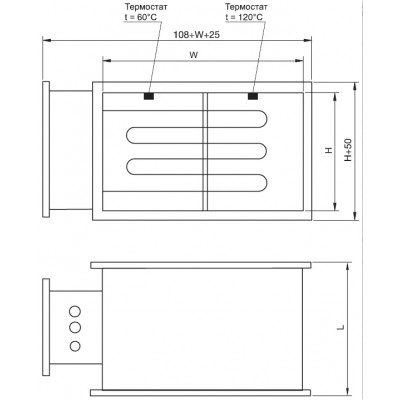 Электрический нагреватель Shuft EHR 400х200-12