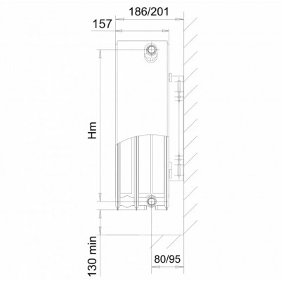 Стальной панельный радиатор Royal Thermo Ventil VC22-300-700 Compact