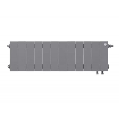 Биметаллический радиатор отопления Royal Thermo PianoForte 200 14 секций Silver Satin VDR