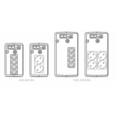 Напольный ИБП Импульс ЮНИОР ПЛЮС 2000 LCD IEC-C13x4 USB, RJ11/RJ45