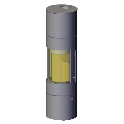 Дровяная печь ABX Polar Texas XL черная сталь