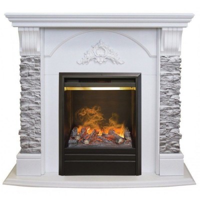 Электрокамин 3D с паром Real-Flame Athena GR STD/EUG/25/25"5 WT с очагом 3D Olympic