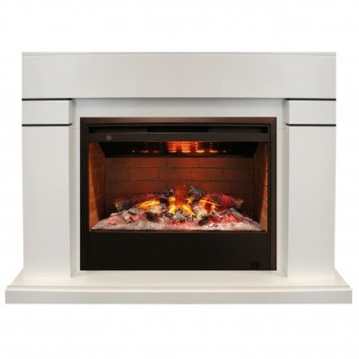 Электрокамин с широким очагом 3D Real-Flame Lindelse 26 WT с очагом 3D Helios 26