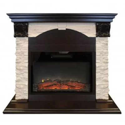 Изысканный камин в квартиру электрический Real-Flame Dublin LUX STD/EUG/24 AO с очагом Kendal 24