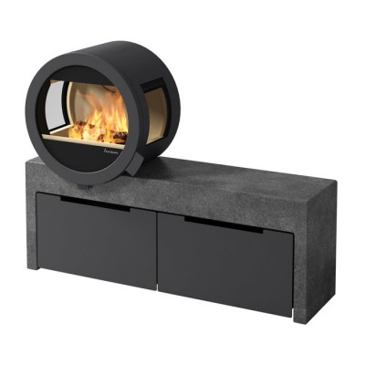 Дровяная печь Nordpeis Me Bench с бок. стеклами