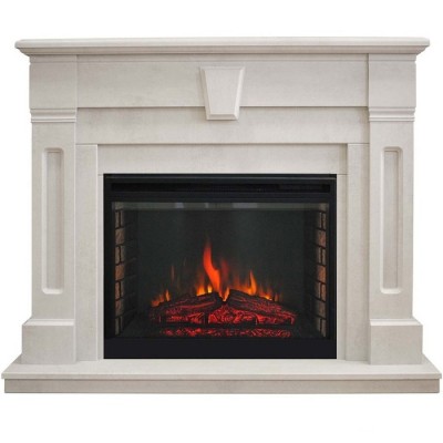 Современный электрический камин Real-Flame Kellie 25,5/26 WT с очагом Epsilon 26 S IR