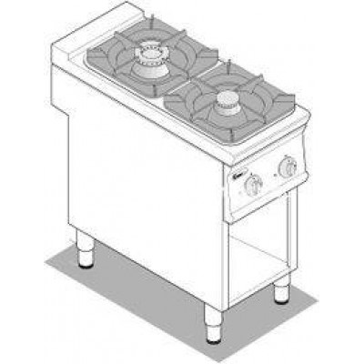 Плита газовая 2-х конф. Tecnoinox PCG4FG9 111146 313014