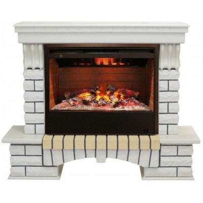 Электрокамин с широким очагом 3D Real-Flame Country 26 WT с очагом 3D Helios 26