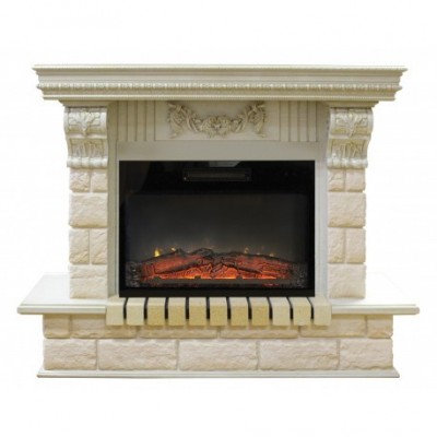 Электрокамин с широким очагом 2D Real-Flame Gracia 25"5/24 WT с очагом Kendal 24