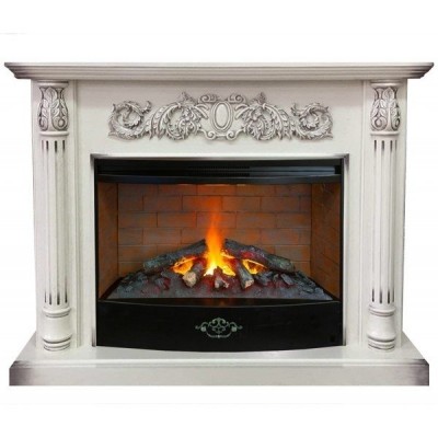 Электрокамин с широким очагом 3D Real-Flame Salford 33 WT с очагом 3D Firestar 33