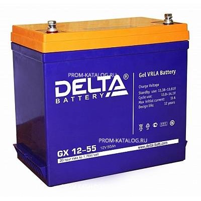 Гелевый аккумулятор Delta GX 12-55