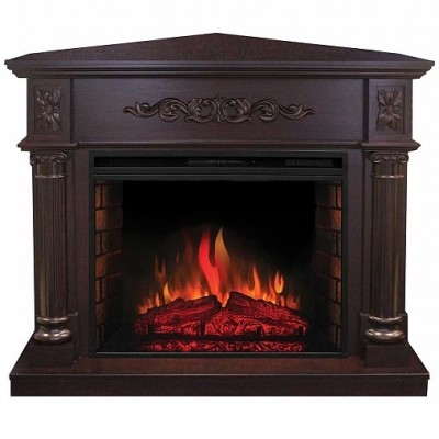 Угловой камин электрический с эффектом пламени Real-Flame Silvia Corner 26 AO с очагом Epsilon 26 S IR