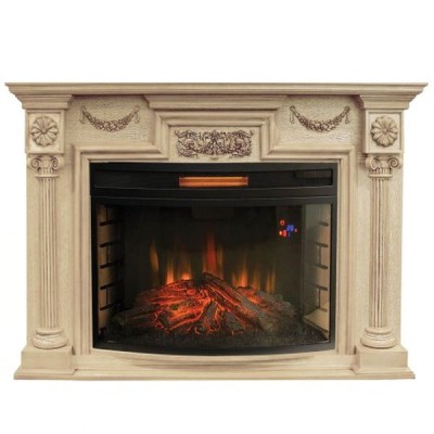 Электрокамин с широким очагом 2D Real-Flame London 33 WT с очагом Firespace 33 S IR